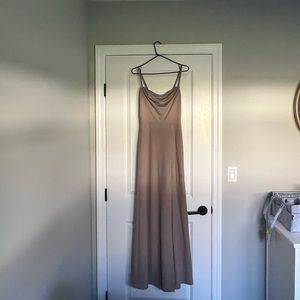 Birdy Grey Taupe Ash Crepe Dress